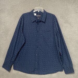 American Rag Shirt Men XXL Button Down Shirt size Blue Floral